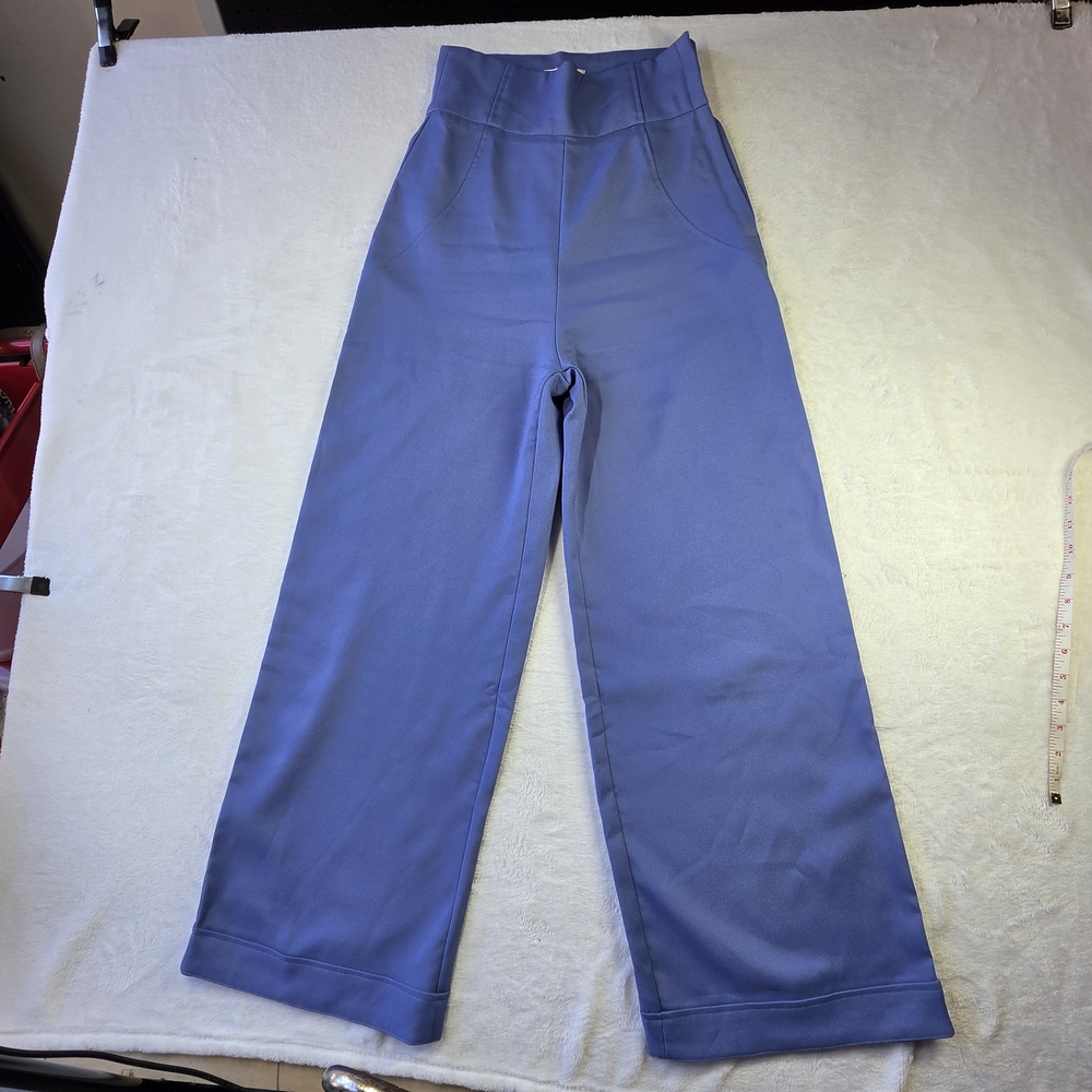 Freeway Pants Womens Small Blue High Waisted Wide Leg Casual Work Pants